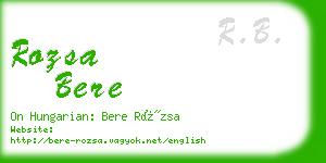 rozsa bere business card